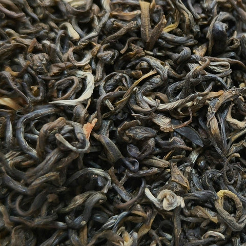 Organic japanese green tea leafs