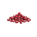 Pile of organic aduki beans also known as azuki beans on white background