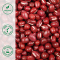 Close-up of organic aduki beans