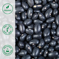 Close-up of organic black beans