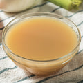 Bowl of organic vegan chicken broth