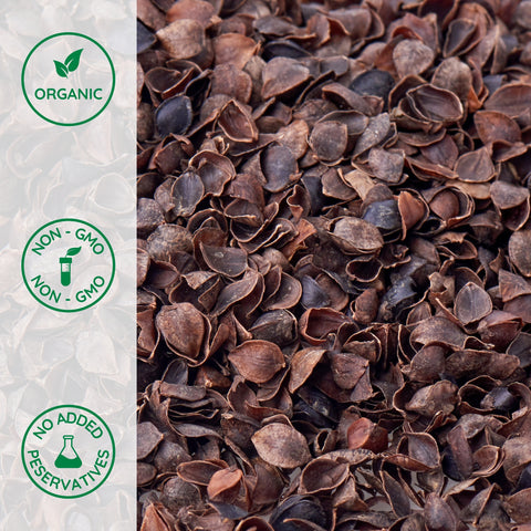 Close-up of organic whole buckwheat