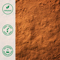 Close-up of organic cinnamon powder