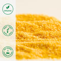 Close-up of organic yellow corn meal