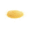 Organic couscous granules made from durum wheat on white background