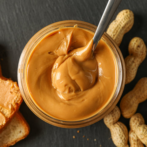 Jar of organic creamy peanut butter