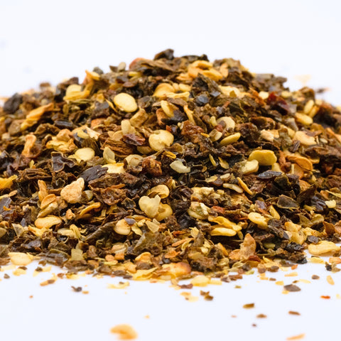 Pile of organic crushed jalapeno pepper