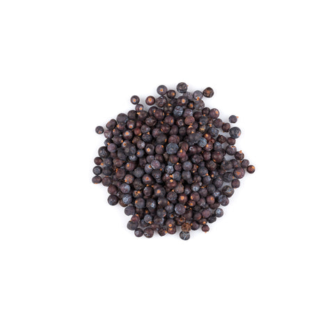 Organic black zante currants on a white background