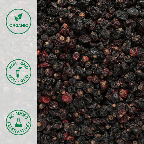 Close-up of organic black zante currants