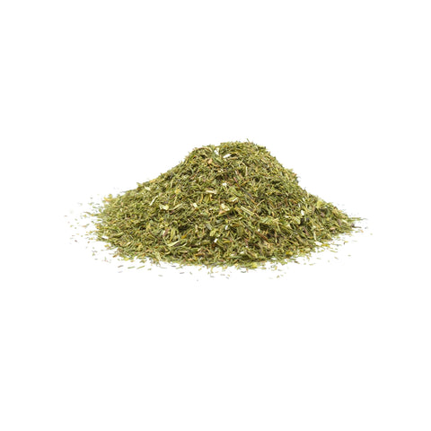 Organic dillweed plant on white background 