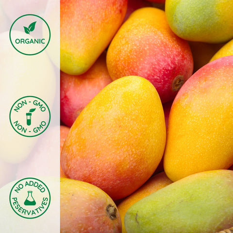 Close-up of whole organic mango