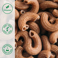 Close-up of organic whole wheat elbow macaroni pasta