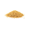 Pile of organic fenugreek seed on a white background