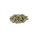 Pile of organic french green lentils