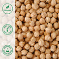 Close-up of organic garbanzo beans also known as chickpeas