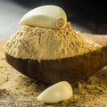 Pile of organic garlic powder