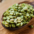 Spoonful of organic green split peas