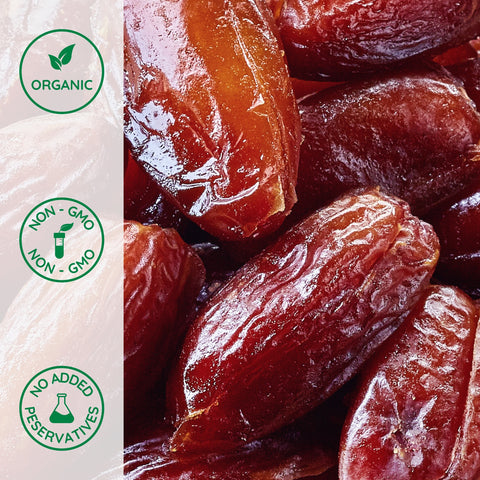 Close-up of organic medjool dates