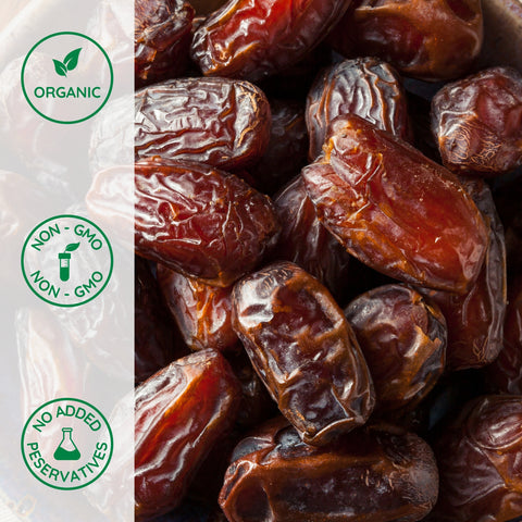 Close-up of organic medjool dates