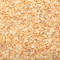 Close-up of organic minced garlic granules