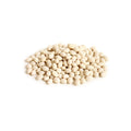Organic navy beans (haricot) on white background