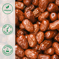 Close-up of organic deglet noor dates