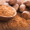 Bowl of organic ground nutmeg