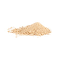 Organic onion powder on a white background