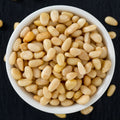 Bowl of organic pine nuts