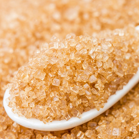 Spoonful of organic raw sugar