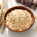 Bowl of organic rolled oats