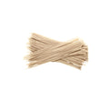 Organic soba pasta made with buckwheat and spring wheat in a basket on a white background