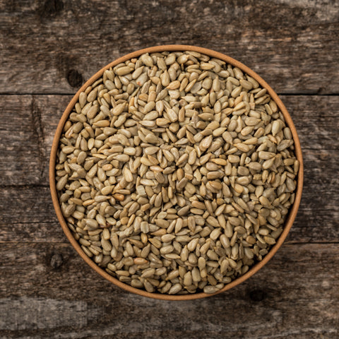 Bowl of organic sunflower seed kernels