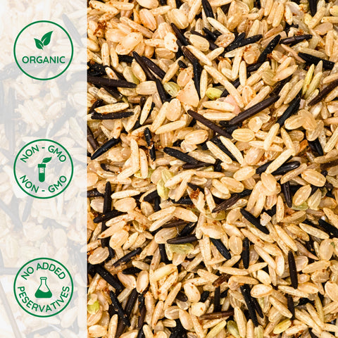 Mixture of organic rices