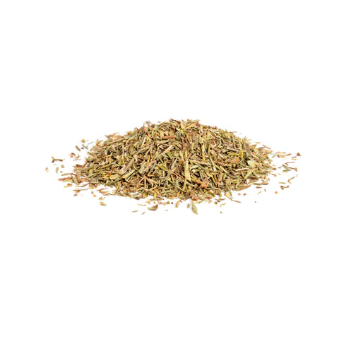 Organic whole thyme leaf dried on a white background