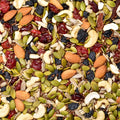 Organic trail mix with nuts, seeds and dried fruits