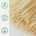 Close-up of uncooked organic udon noodles