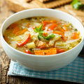 Bowl of organic vegetable soup