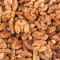Close-up of organic walnuts that are raw and shelled