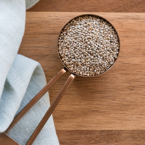 Organic white chia seeds